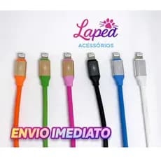 Cabo iPhone Lightning Reforçado Colorido | Carregamento Rápido | Alta Qualidade