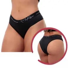 Kit com 5 Calcinha de Cós de Elástico Sedução Moda Intimidade Sensual Roupa Intima confortável estilo