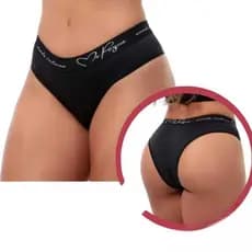KIT COM 5 CALCINHA COM ELÁSTICO NA CINTURA LEVE CONFORTAVEL TECIDO FRIO LINDA