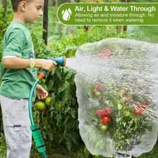 Capa de rede protetora para plantas de jardim, tecido leve e respirável, redes de proteção duráveis para insetos e pássa