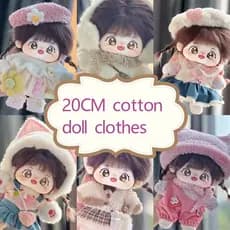 Adequado Para Boneca De Algodão De 20 Cm Vestido Colorido Lolita Trocando De Roupas E-& *