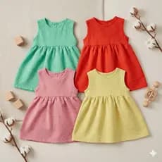 Vestido Delicado Fresco 0-3 Anos Bebê Menina