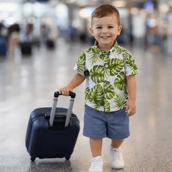 Kit Conjunto Camisas Tropicais Bermuda Algodão Verão Roupa Infantil Menino Bebê Gola Padre