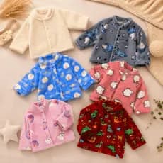 Kit 3 casaquinhos Pelúcia Macio 0-9 meses Fleece Sortidas Estampas Pelinhos Conforto bebê