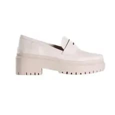Mocassim Feminino Via Marte Tratorado Off White Casual Elegante Festa Trabalho 2211102