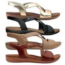 Sandalia Usaflex Feminina Ortopédica Conforto Couro Original Casual R1804