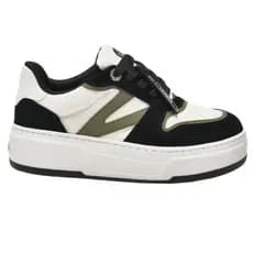 Tênis Feminino Via Marte Casual Preto Verde Musgo Estiloso Passeio Escola Faculdade Trabalho 223002