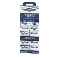 LAMINA PARA BARBEAR GILLETTE PLATINUM AZUL COM 50 UNIDADES