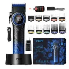 Máquina De Cortar Cabelo Vgr-001 Original Bivolt Azul Blue Edition