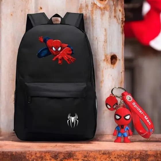 Kit Mochila + Chaveiro + Relógio Homem Aranha Lançamento Envio Imediato Bj