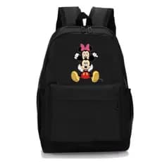 Mochila Criança Infantil Unissex Mickey e Minnie Com Bolso Lateral Porta Garrafinha BJ