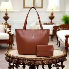 Bolsa Sacola + Carteira Feminina London Grande Fechamento em Zíper BJ