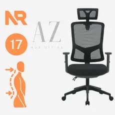 Cadeira De Escritório Presidente Ergonômica Londres NR 17 Cor Preta