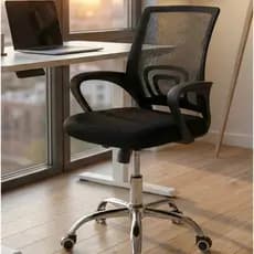 Cadeira De Escritório Giratória Conforto Total Office Secretária Tela Mesh