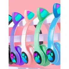 Fone de ouvido Bluetooth Cat Ear com luz LEDFONE Gato Colorido De Led Sem Fio Original