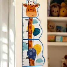 Livro Régua de Crescimento Infantil Estou Crescendo Girafa Bebê Animais Quarto Todolivro +12 meses