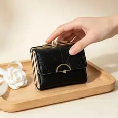 Feminina Carteira Pequena com Fecho Disponível em Exclusivo com Porta-Cartão Moeda Multi-Cartão Elegante D487 TM