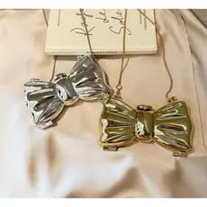 Bolsa mini bag feminina com laço metálico para mini festas Yb005 yobel
