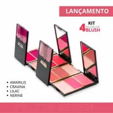 KIT 4 PALETAS DE BRUSH WISH TRIO PALETTE À PROVA D`ÁGUA MICHELLY PALMA