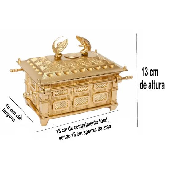 Arca Da Aliança Grande Dourada 18cm ##!