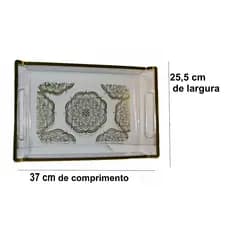 Bandeja Cesta Decoração De Café Jantar Santa Ceia transparente com desenho ##!