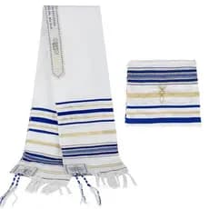 Talit Messiânico Azul 55 X 180 Cm - Original - De Israel ##!
