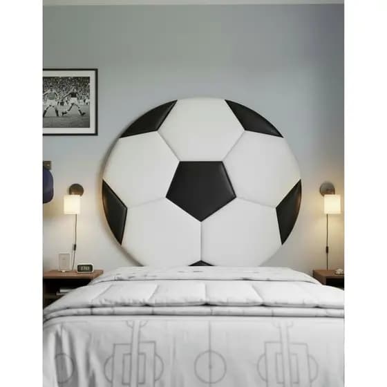 Cabeceira Menino Bola de Futebol Copa para cama box casal