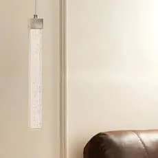 iluminação Pendente Cristal Bolha LED Vidro Tubo Bivolt Moderna Cozinha Sala Decorativa