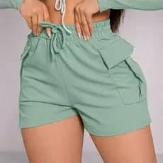 Shorts Feminino Cargo Alfaiataria Diversas Cores - ENVIO IMEDIATO !!!