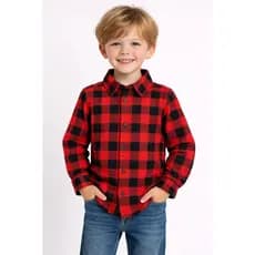 Camisa Xadrez Infantil Flanelada Manga Longa - ENVIO IMEDIATO !!!
