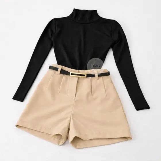 Conjunto Body Gola Alta Suplex + Short Alfaiataria Premium - ENVIO IMEDIATOO!!!