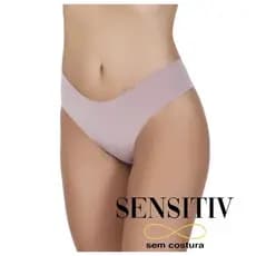 Kit com 5 Tangas Femininas Sem Costura – Corte a Laser | Sensitiv | Tamanho G, Cores Variadas.