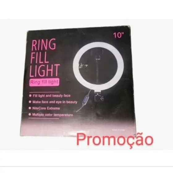 📸 Ring Light de Mesa 10 Polegadas – Iluminação Profissional para Vídeos, Lives e Maquiagem! Ref 6004