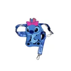 Bolsinha Silicone Mini Stitch Porta Moeda Lilo Stitch Bolsa - Azul