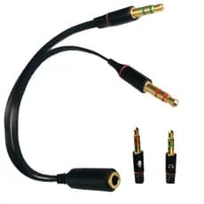 Cabo Adaptador P3(p2 Combo)p/ Fone E Microfone Headset 20cm para PC Notebook Headset Alta Qualidade.