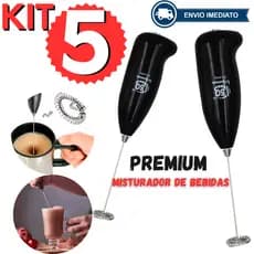 Mini Mixer Misturador Elétrico Portátil Sem Fio Para Bater Bebidas Frias Quentes em Aço Inox