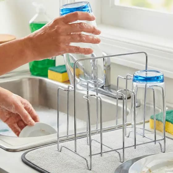 Porta Copos Suporte Escorredor 6 Lugares Cozinha Organização