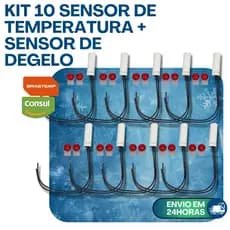KIT 10 SENSOR 2,7k UNIVERSAL GELADEIRA BRASTEMP CONSUL PARALELO TEMPERATURA DEGELO CAMPO OHM BIVOLT