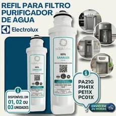 REFIL PURIFICADOR ELECTROLUX ACQUA PURE COMPATÍVEL FILTRO PA21G PA31G PA26G PE11X PE11B PC41B PC41X