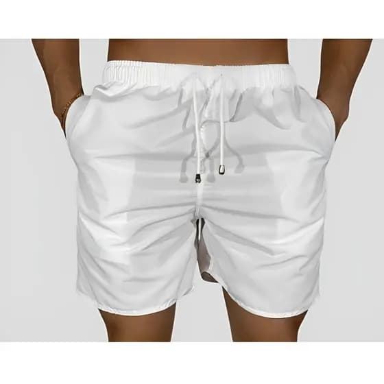 Short Elastano Liso Mauricinho Secagem Rápida Praia Corrida Treino Academia Premium