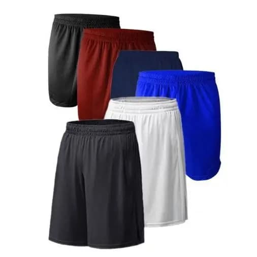 kit com 2 bermudas futebol salão campo masculino futsal shorts calção (TRES) liso poliester