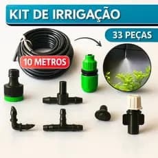 Kit de Irrigação 10m Irrigador para Jardim 33 Peças Plantas Horta Dispositivo de Gotejamento