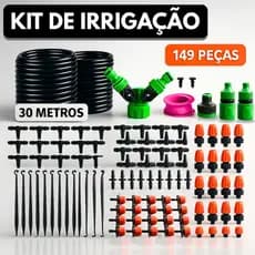 Kit Irrigador 30m para Irrigação de Jardim Completo Horta Dispositivo Gotejamento
