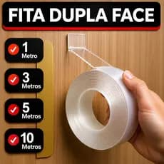 Fita Dupla Face Extra Forte Transparente Adesiva Cola Para Melhoria Da Casa Resistente Parede Móvel Porta 1m 3m 5m 10m