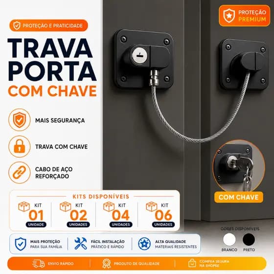 Trava de Porta de Armário Tranca Cadeado Segurança Do Bebê Geladeira Freezer Gaveta Janela Porta Com Chave