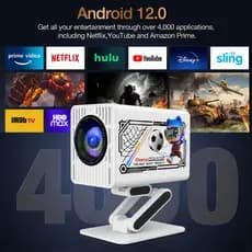 A1 Projetor Inteligente 4K WiFi 6 LED Portátil Home Theater HDMI USB