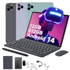 2026 Tablet GS Pad 10 PRO mouse teclado 12GB RAM 512GB ROM Android13 com case 10,1 polegadas câmera 32MP