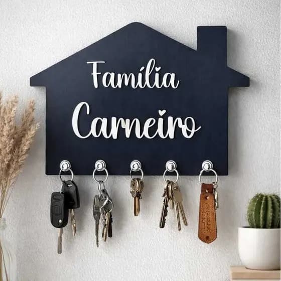 Porta chaves personalizado, Porta chaves família, Porta chaves MDF, Porta chaves decorativo, Porta chaves parede