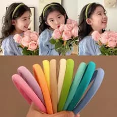 Faixa de Cabelo Simples e Básica para Lavar o Rosto, Colorida, Acabamento Fosco, Acessório de Cabelo Largo, Acessórios d