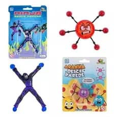 Brinquedo Aranha + Ninja Que Escalam Paredes – Diversão Garantida em Qualquer Lugar
